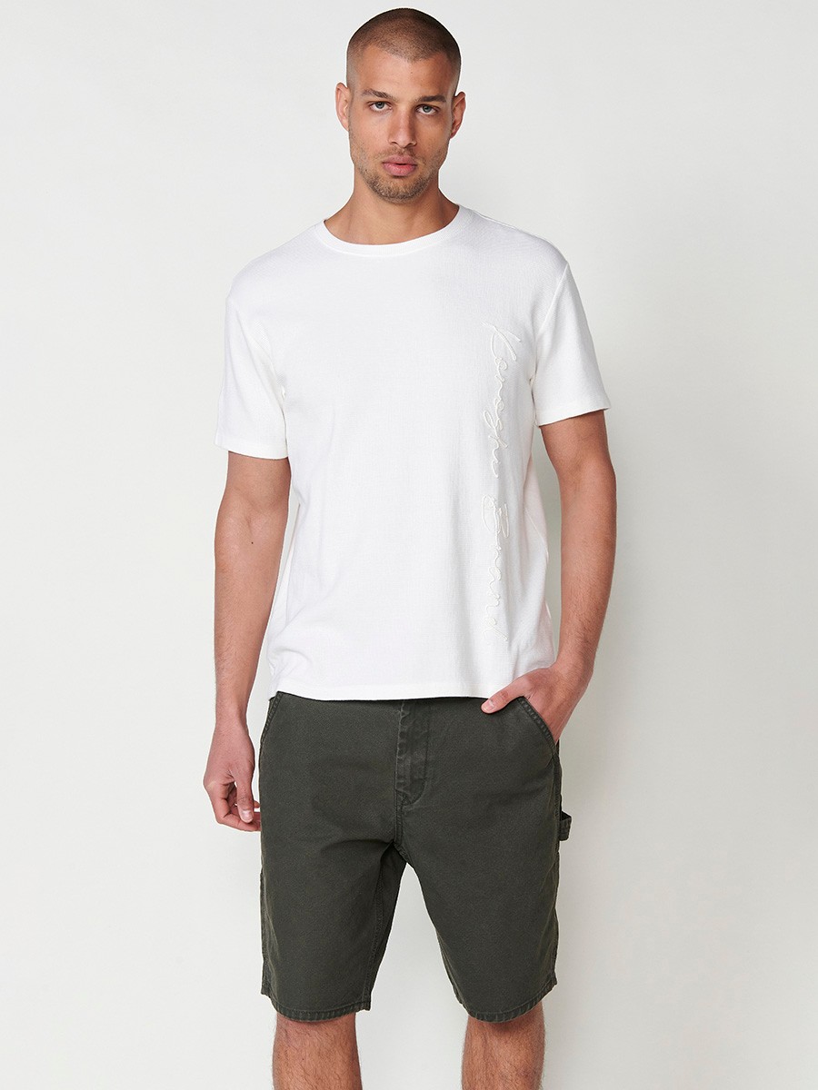 Men's Short-Sleeve Printed T-Shirt in Off-White – 90% Cotton