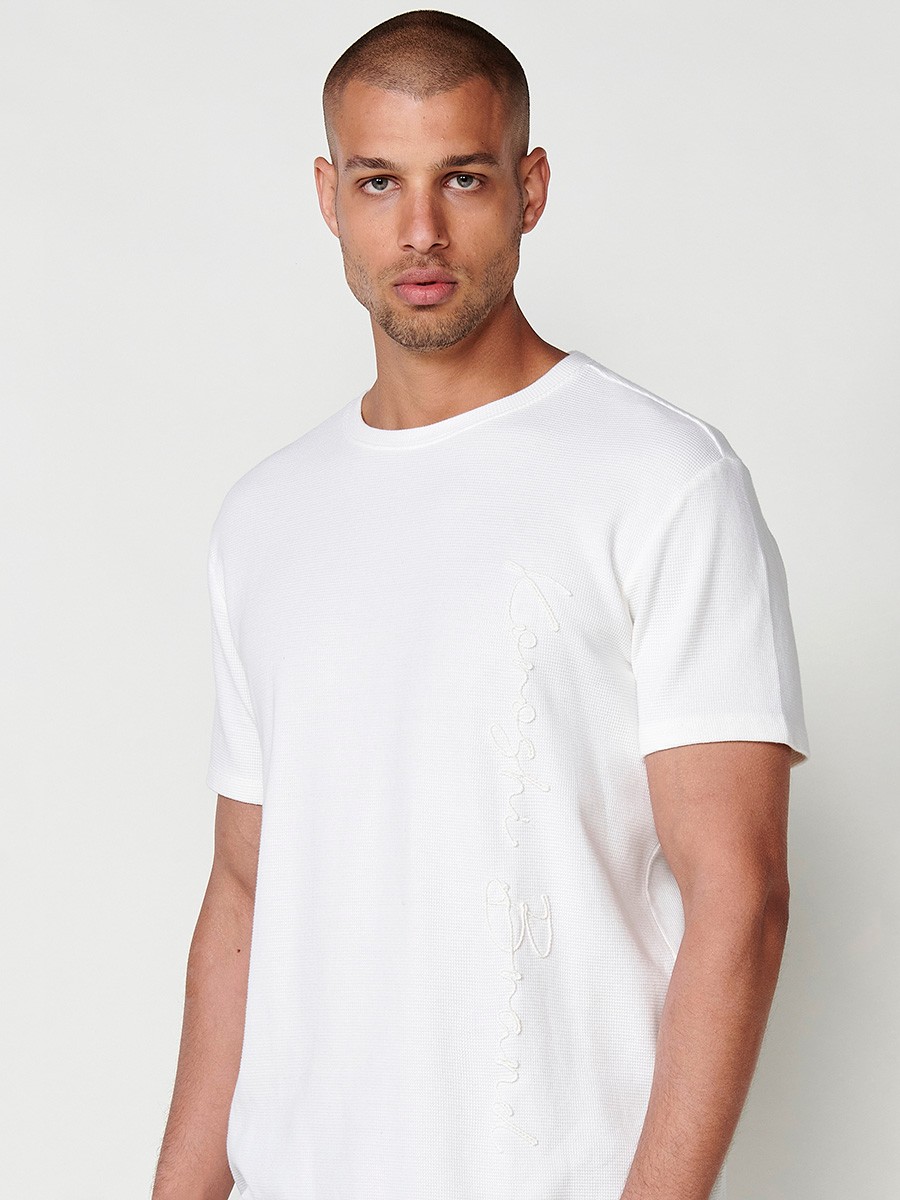 Men's Short-Sleeve Printed T-Shirt in Off-White – 90% Cotton 3