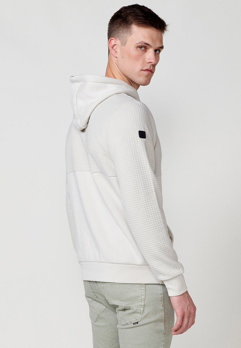 Sweat à capuche avec détail texturé en pierre pour homme