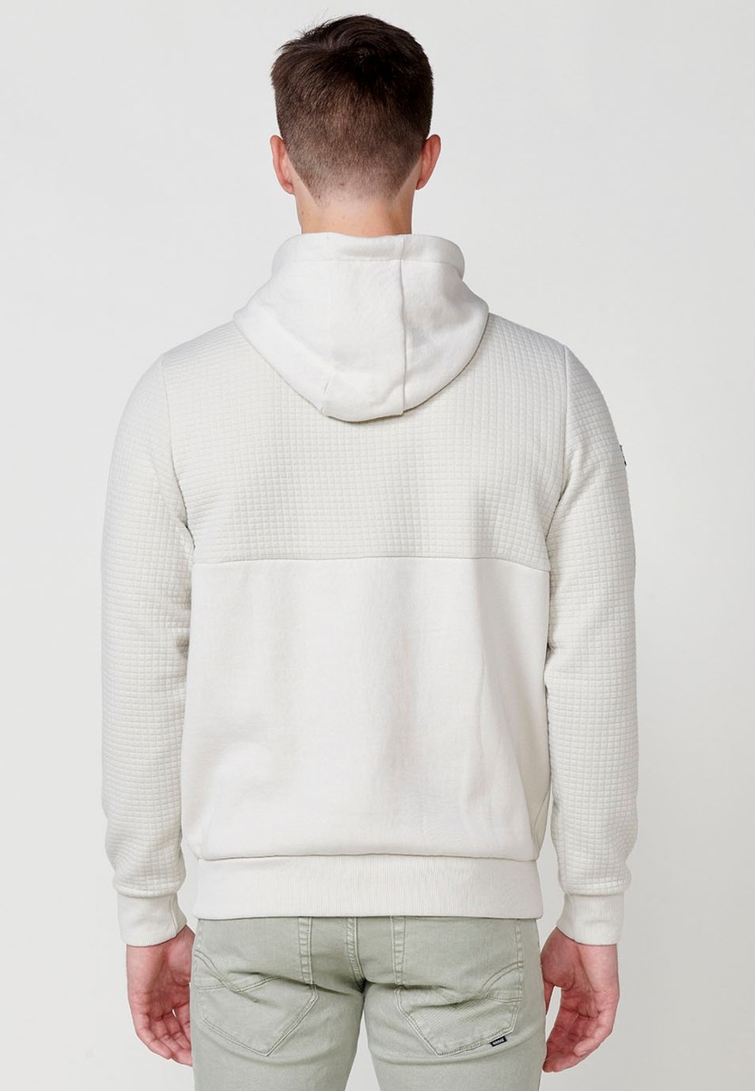 Sweat à capuche avec détail texturé en pierre pour homme