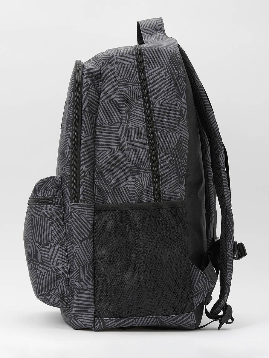 Mochila con Varios Bolsillos y Compartimentos Separados por Cremalleras – Color Gris, 100% Poliéster 4