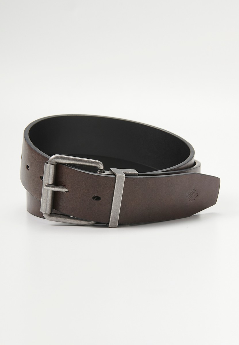 Reversible Faux Leather Belt for Men in Black and Brown 4