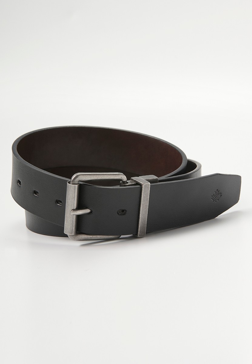 Reversible Faux Leather Belt for Men in Black and Brown 1