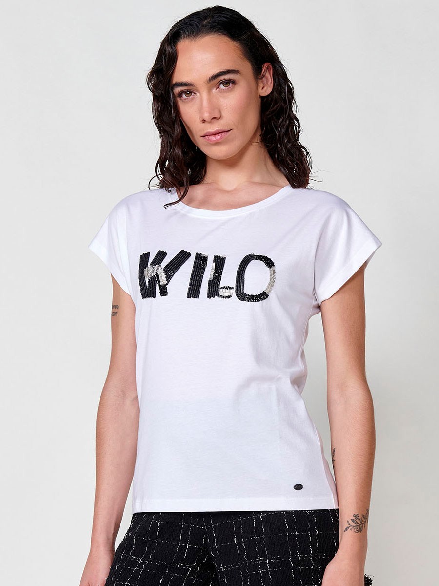 Camiseta de Mujer con Bordado 