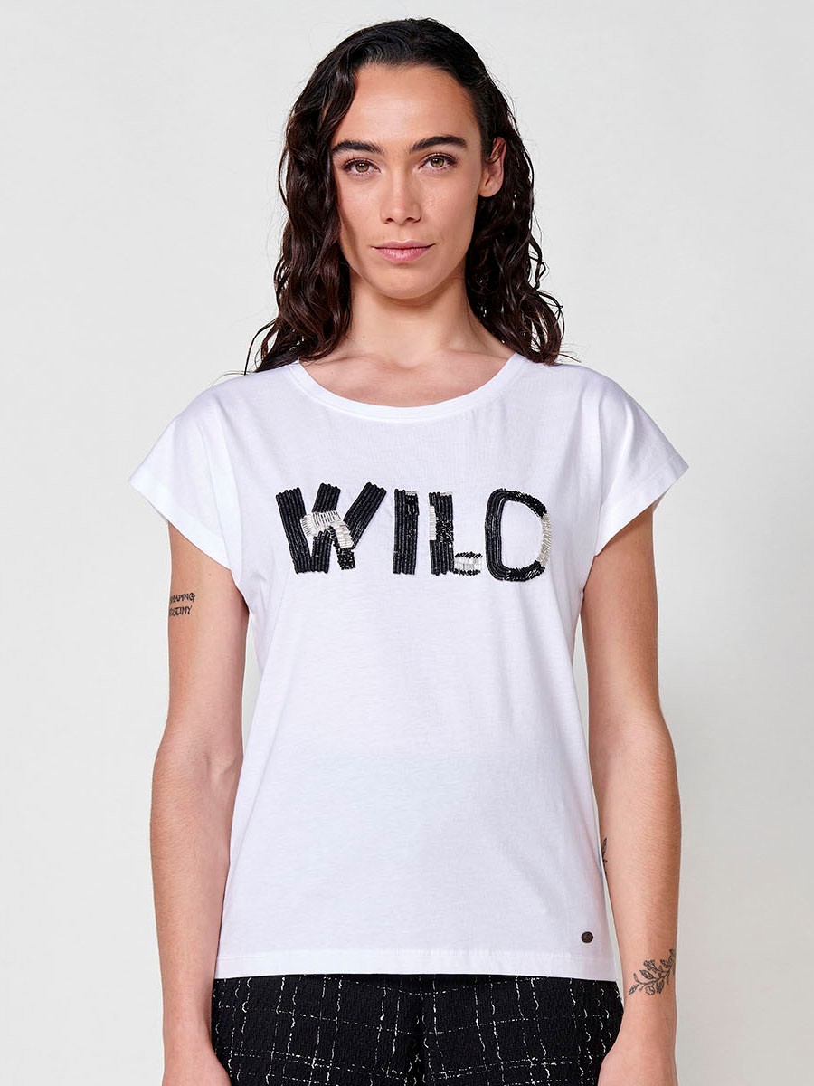 Camiseta de Mujer con Bordado 