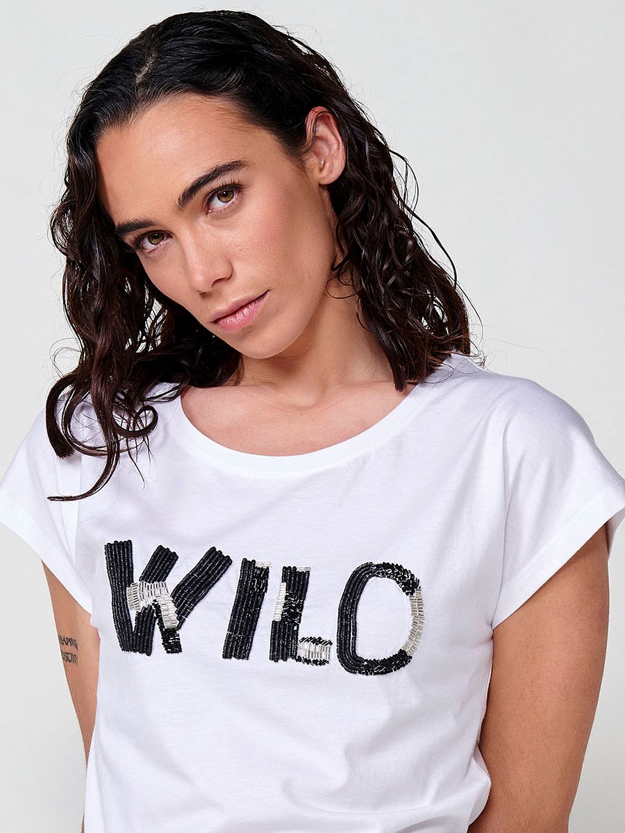 Camiseta de Mujer con Bordado 