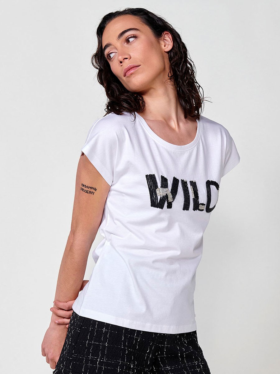 Camiseta de Mujer con Bordado 