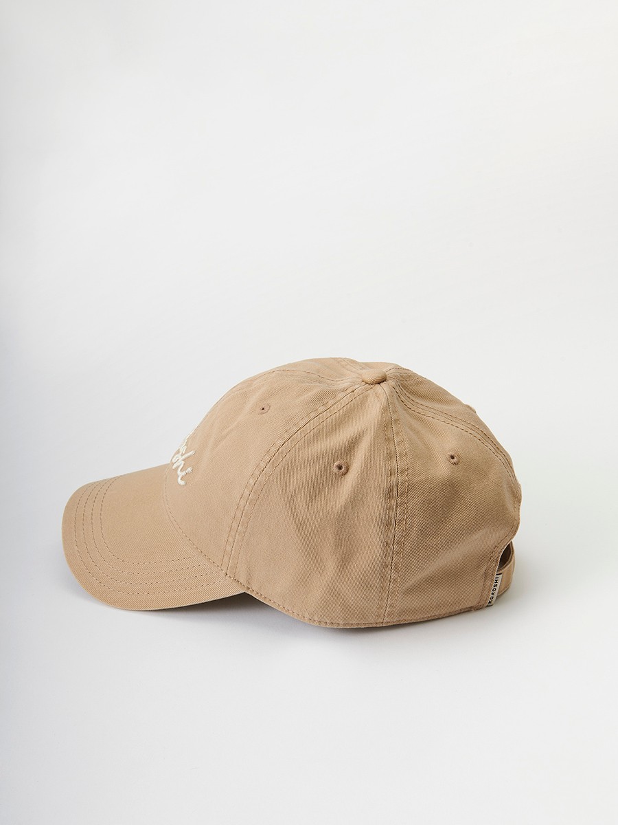 Gorra de hombre de algodón con cierre trasero y bordado delantero color Beige para Hombre 2