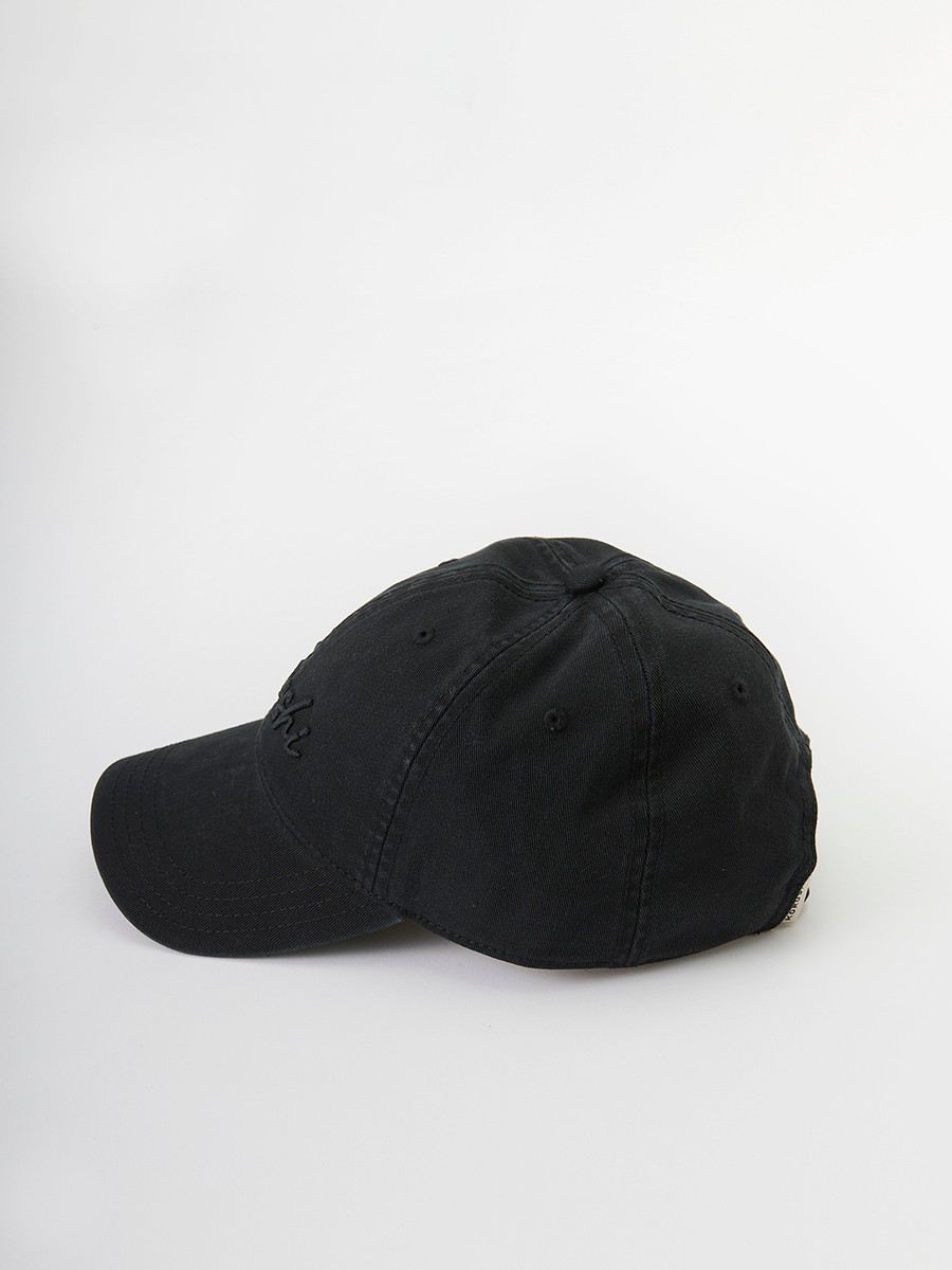 Gorra de hombre de algodón con cierre trasero y bordado delantero color negro para Hombre 3