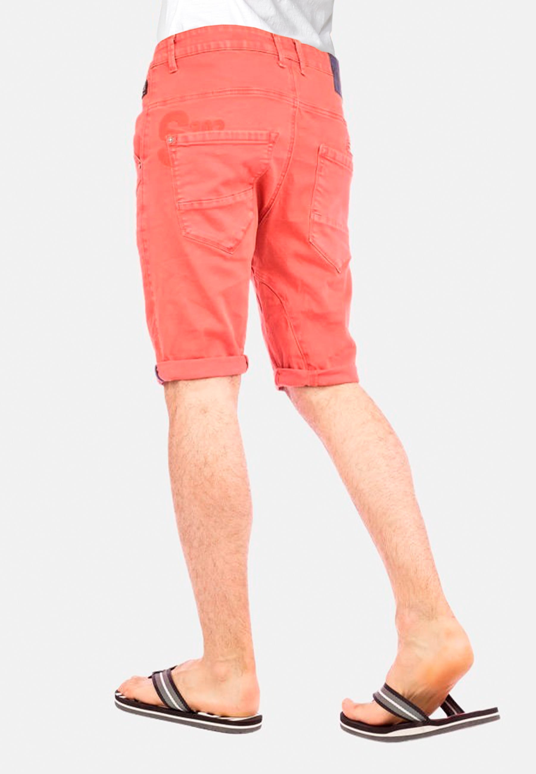 Pantalón corto bermuda de algodón color Naranja para Hombre 2