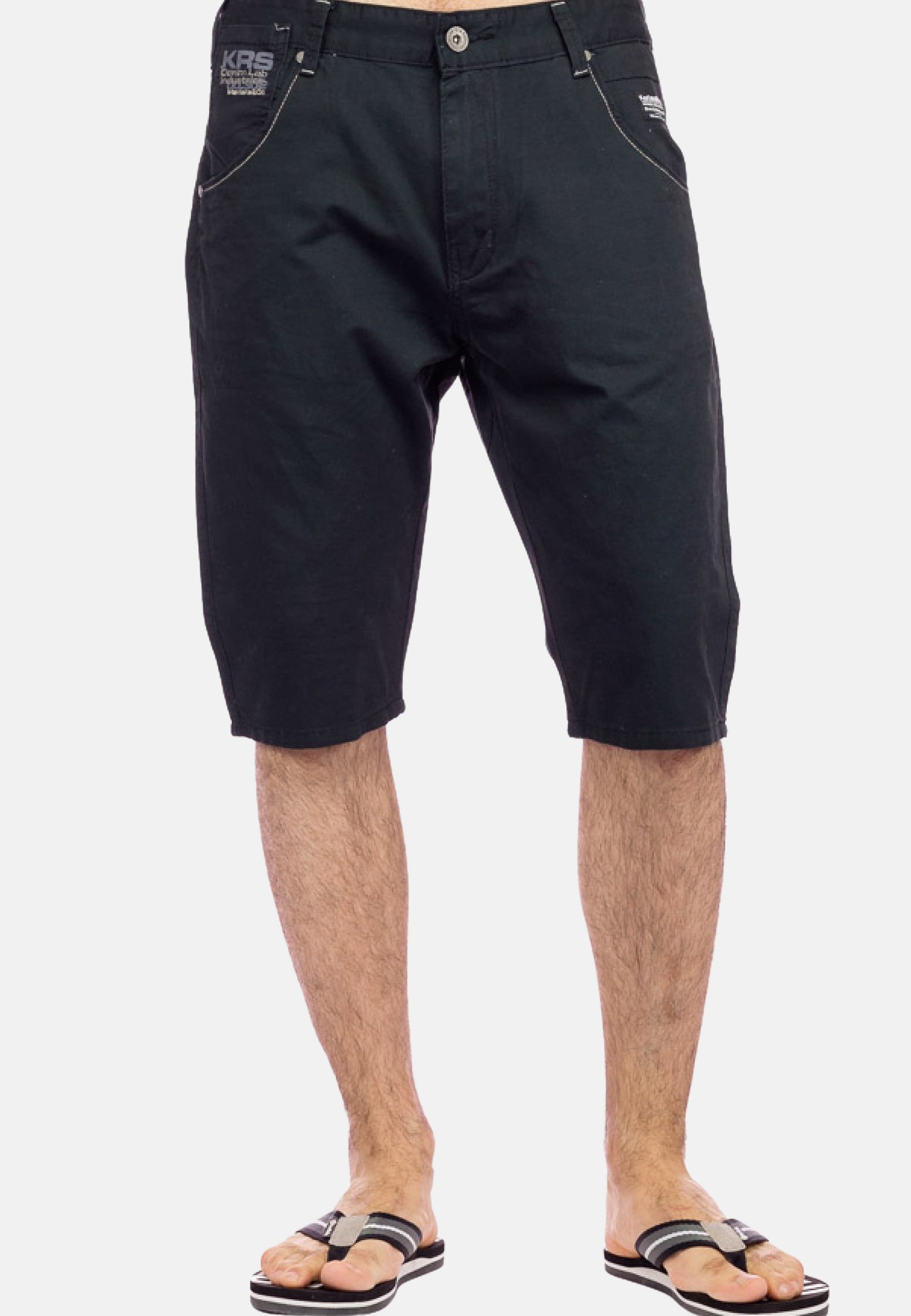 Pantalón corto bermuda de Algodón color Negro para Hombre