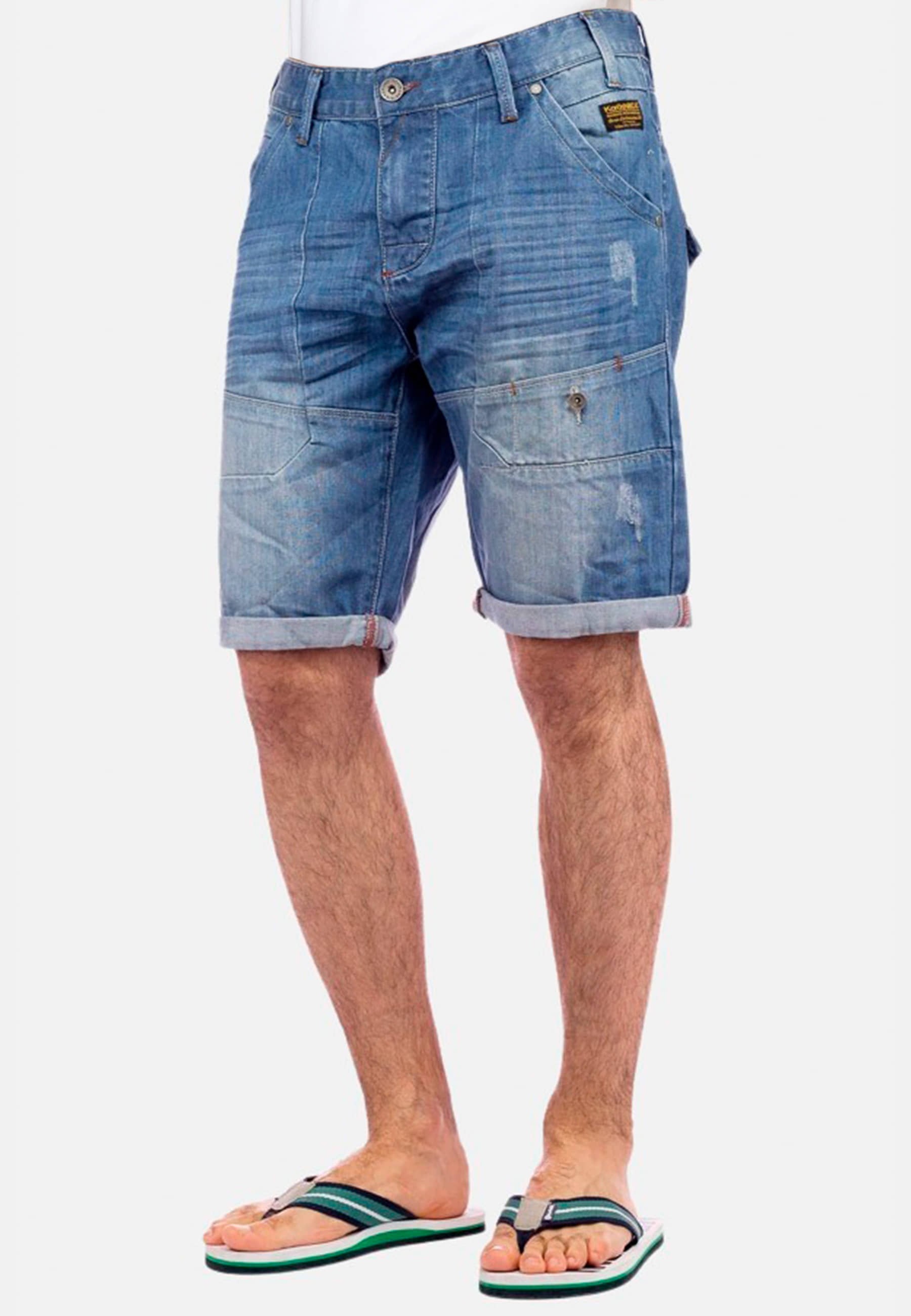 Pantalón corto denim efecto desgastado color Azul para Hombre 1