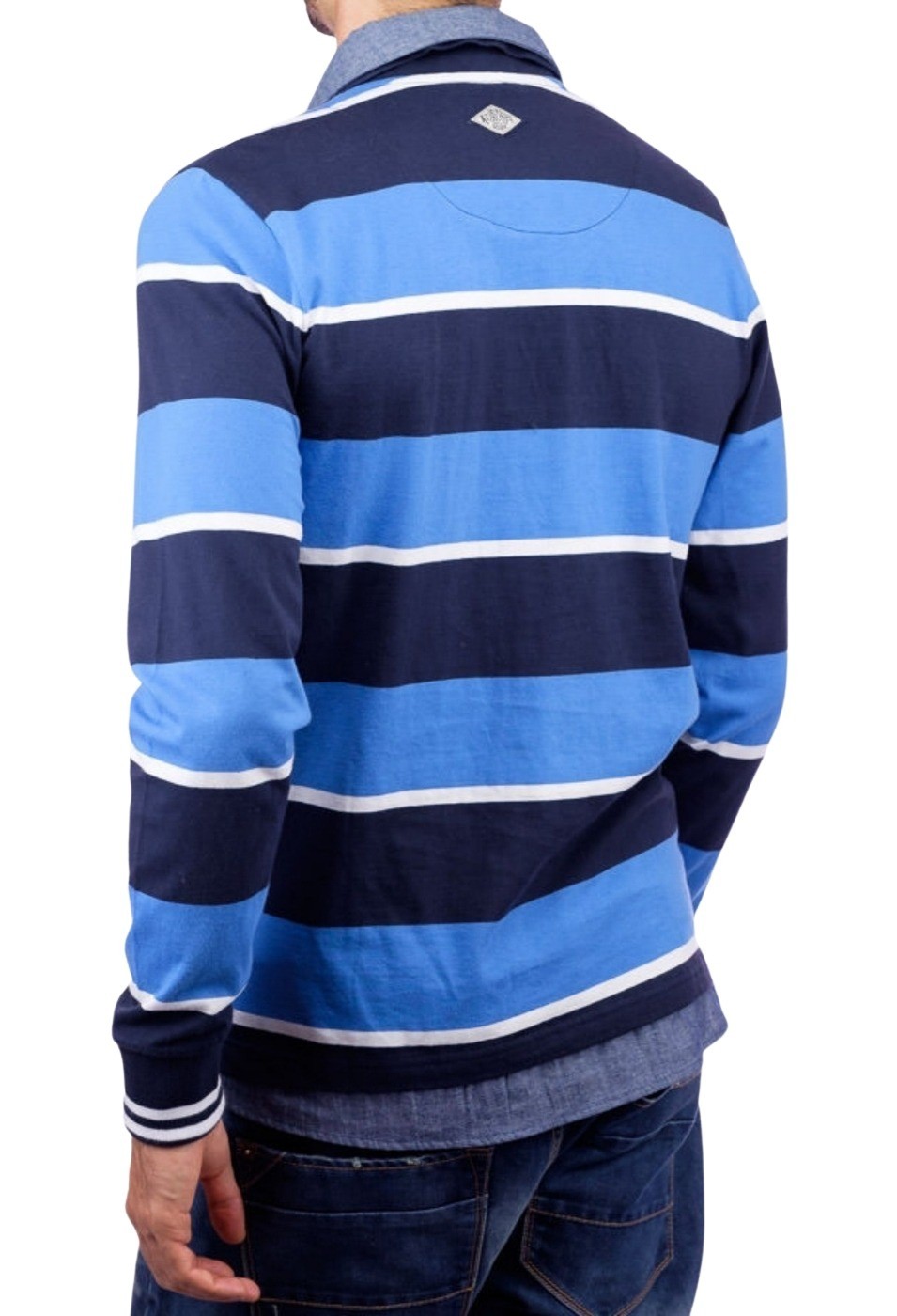 Polo de manga larga color Azul para Hombre 1