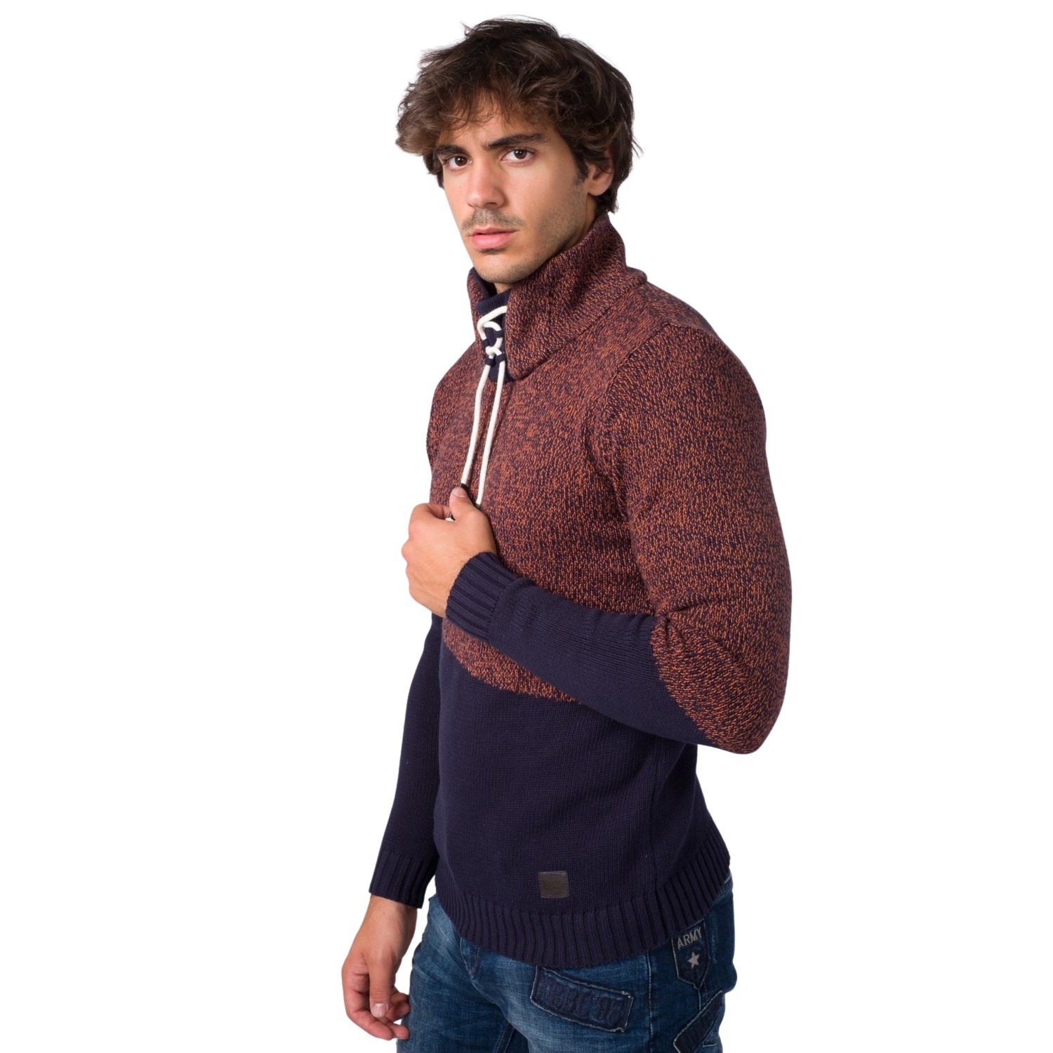 Jersey tricot cuello con cordon 1