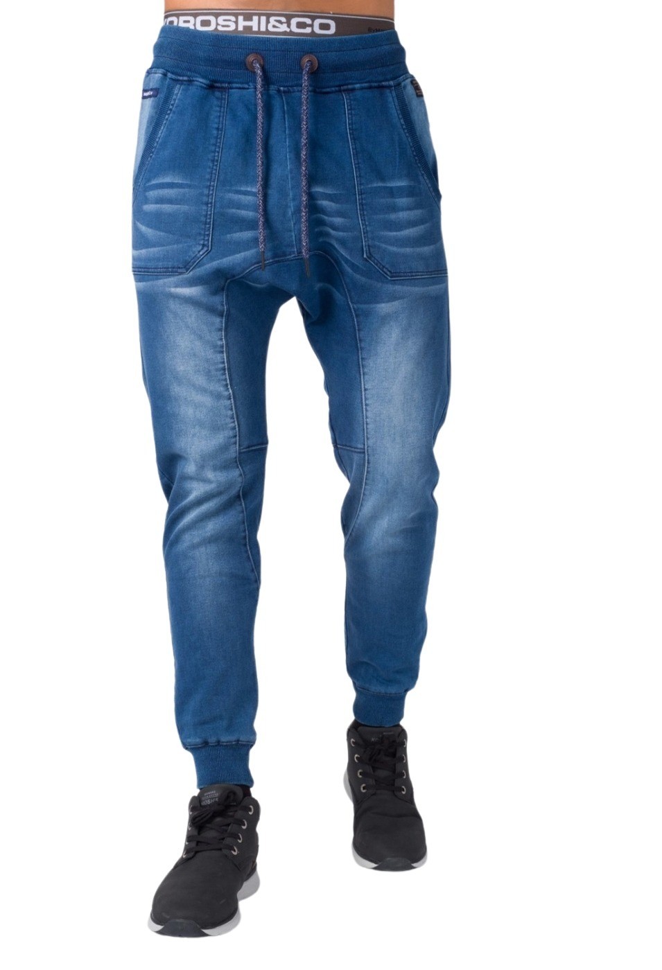 Pantalón jogging baggy denim bolsillos de color Azul para Hombre