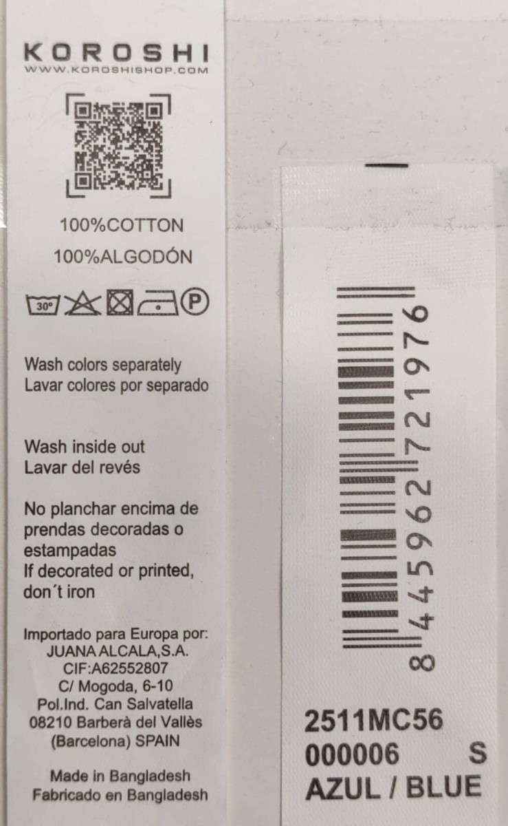 Samarreta de màniga curta estampada en color blau per a home